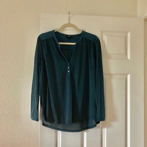 Dark teal H&M gauzy blouse